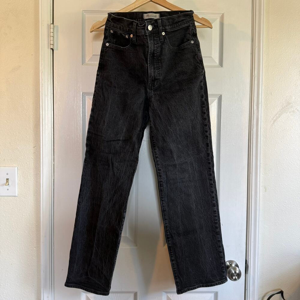 Madewell Perfect Washed Black Vintage Wide Leg Jean Size 25
